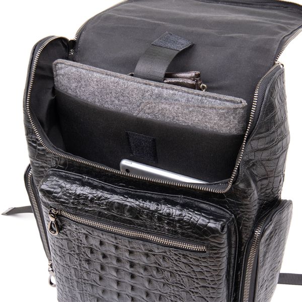 Рюкзак под рептилию кожаный Vintage 20431 Черный 48869 фото