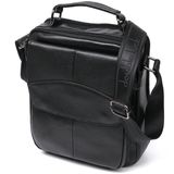 Вместительная кожаная мужская сумка Vintage 20683 Черный 20683 фото