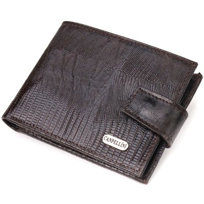 Чоловічий гаманець із натуральної фактурної шкіри CANPELLINI 21512 Коричневий 21512 фото