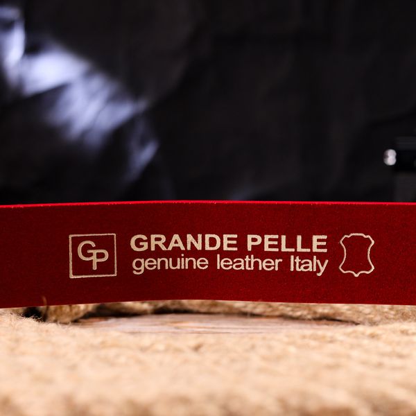 Стильний жіночий ремінь під джинси з натуральної шкіри Grande Pelle 21454 Червоний 21454 фото