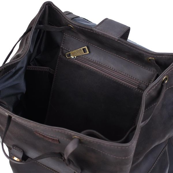 Шкіряний рюкзак RC-0010-4lx від бренду TARWA коричнева крейзі хорс RC-0010-4lx фото