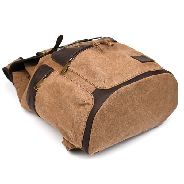Канвас рюкзак-мішок TARWA RCc-0010-4lx зі шкірою крейзі хорс RCc-0010-4lx фото