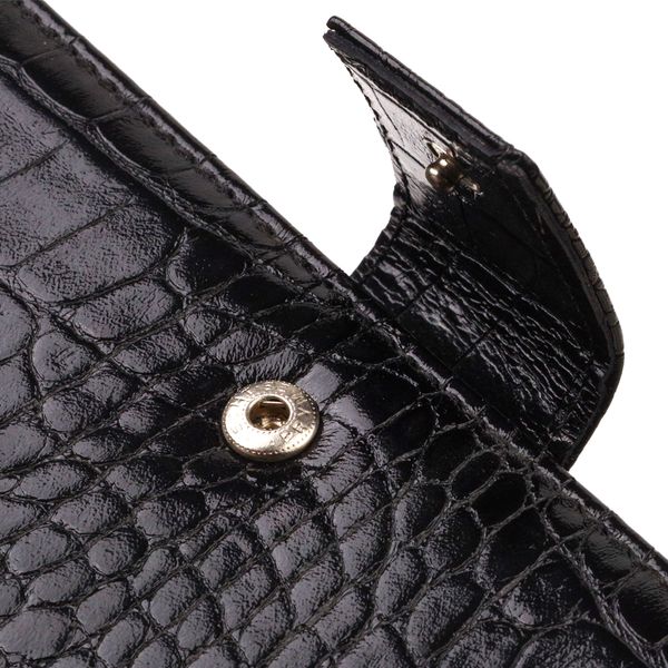 Вузький гаманець для чоловіків з натуральної шкіри з тисненням під крокодила CANPELLINI 21914 Чорний 21914 фото