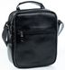 Шкіряна чоловіча сумка на плече барсетка REK-020-Black чорна REK-020-Black фото 1