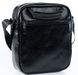 Шкіряна чоловіча сумка на плече барсетка REK-020-Black чорна REK-020-Black фото 4