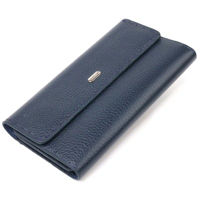 Зручний жіночий гаманець із натуральної шкіри CANPELLINI 21665 Синій 21665 фото