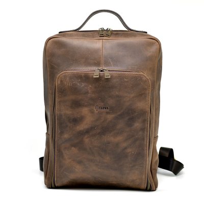 Рюкзак для ноутбука 15" дюймов RC-1240-4lx в коричневой коже крейзи хорс RC-1240-4lx фото