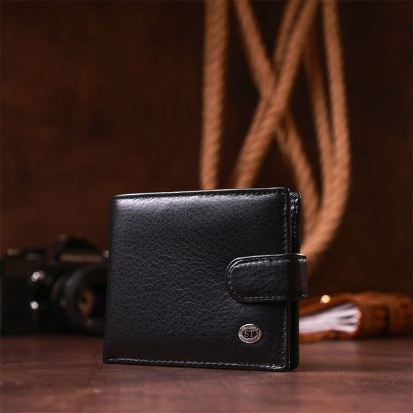 Мужской кожаный купюрник ST Leather 18308 (ST104) Черный 18308 фото