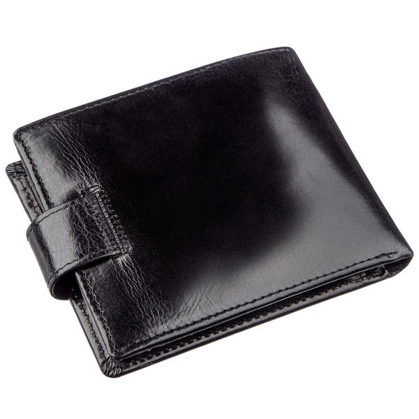 Якісний шкіряний гаманець для чоловіків Boston 18809 Чорний 18809 фото