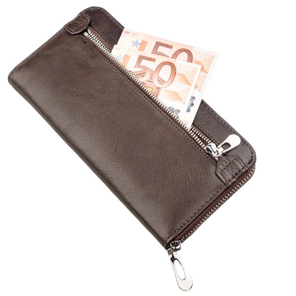 Вертикальний жіночий гаманець ST Leather 18860 Коричневий 18860 фото