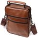 Стильна вертикальна чоловіча сумка із натуральної шкіри Vintage 21954 Світло-коричнева 21954 фото 2