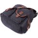 Текстильний рюкзак що закривається клапаном на магніт Vintage 22151 Чорний 56787 фото 3