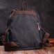 Текстильний рюкзак що закривається клапаном на магніт Vintage 22151 Чорний 56787 фото 8