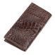 Портмоне вертикальне CROCODILE LEATHER 18266 з натуральної шкіри крокодила Коричневе 18266 фото 2