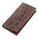 Портмоне вертикальне CROCODILE LEATHER 18266 з натуральної шкіри крокодила Коричневе 18266 фото 1