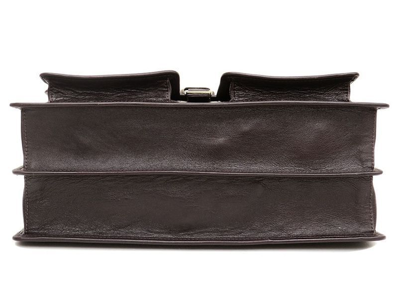 Коричневий чоловічий портфель з гладкої шкіри Newery N7164GC N7164GC фото