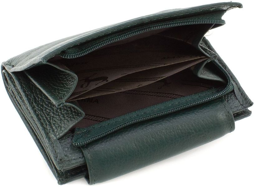 Зелений шкіряний гаманець на кнопці Marco Coverna mc-2036-7 MC-2036-7 green фото