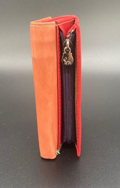 Персиковий жіночий гаманець з комбінованої шкіри Marco Coverna 2-2068-12 2-2068-12 фото