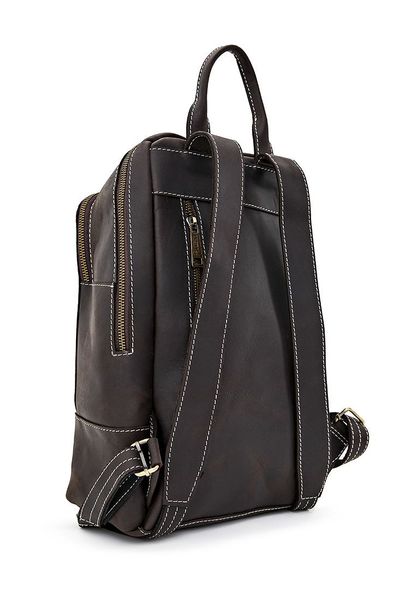 Женский коричневый кожаный рюкзак TARWA RC-2008-3md среднего размера RC-2008-3md фото