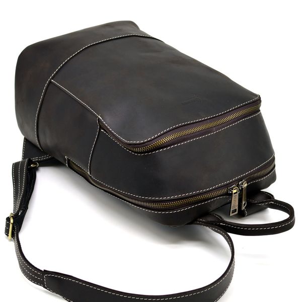 Жіночий коричневий шкіряний рюкзак TARWA RC-2008-3md середнього розміру RC-2008-3md фото