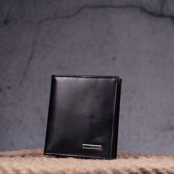 Класичний чоловічий гаманець з натуральної гладкої шкіри KARYA 21374 Чорний 21374 фото