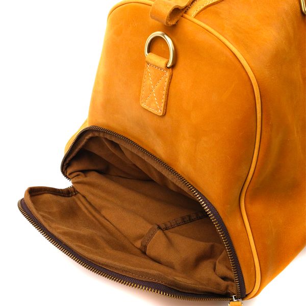 Містка дорожня сумка з натуральної вінтажної шкіри Vintage 22140 Світло-коричнева 22140 фото