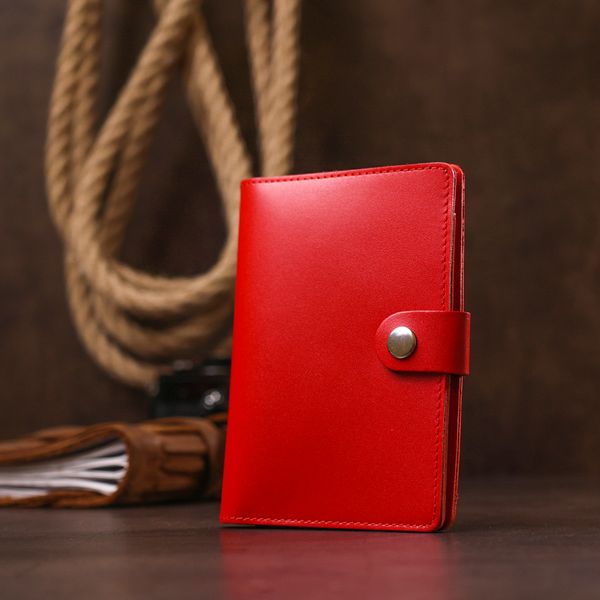 Практичный кожаный тревел-кейс Shvigel 16524 Красный 16524 фото