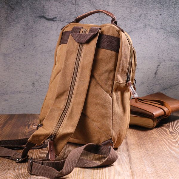 Удобный рюкзак из текстиля 21257 Vintage Коричневый 55141 фото