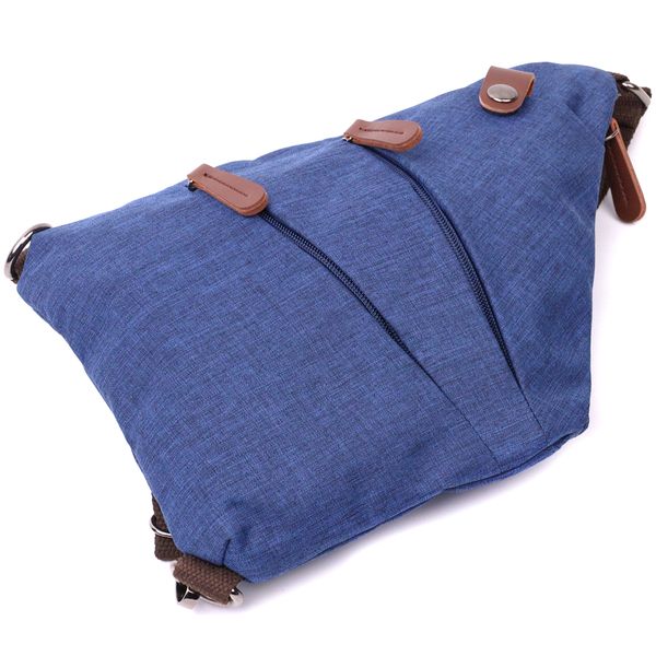 Модна чоловіча сумка через плече з текстилю Vintage 22199 Синій 56832 фото