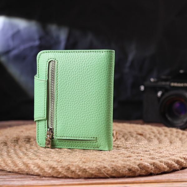 Компактний жіночий гаманець з натуральної шкіри CANPELLINI 21666 Салатовий 21666 фото