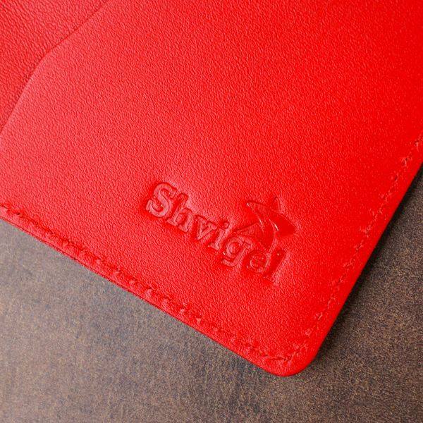 Практичный кожаный тревел-кейс Shvigel 16524 Красный 16524 фото