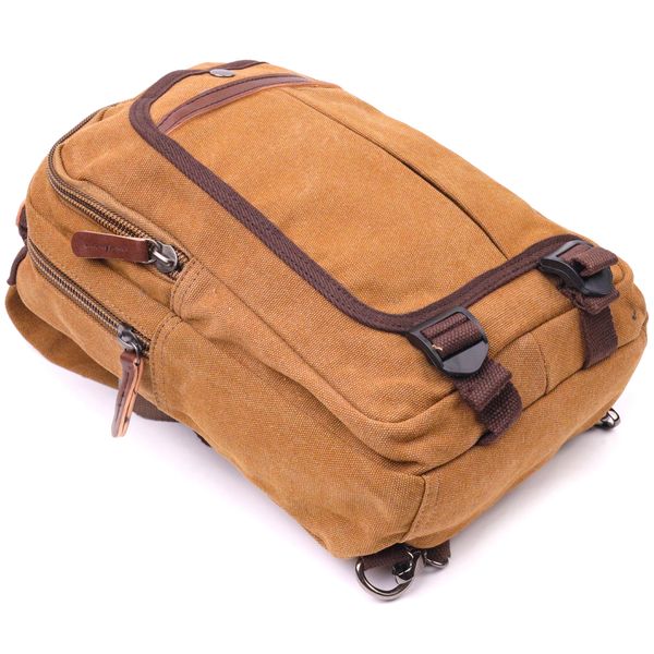Зручний рюкзак з текстилю 21257 Vintage Коричневий 55141 фото