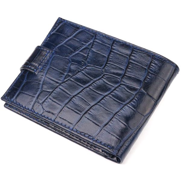 Стильний чоловічий гаманець із натуральної фактурної шкіри CANPELLINI 21514 Синій 21514 фото
