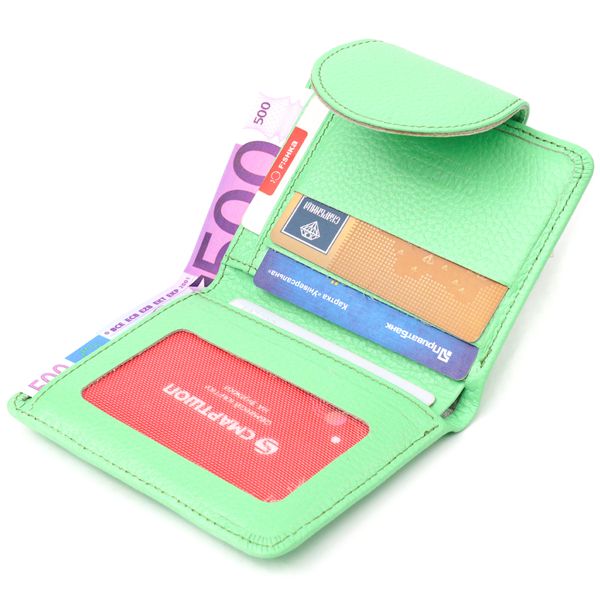 Компактний жіночий гаманець з натуральної шкіри CANPELLINI 21666 Салатовий 21666 фото