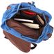 Місткий текстильний рюкзак, що закривається клапаном на магніт Vintage 22152 Блакитний 56788 фото 5