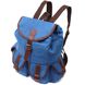 Місткий текстильний рюкзак, що закривається клапаном на магніт Vintage 22152 Блакитний 56788 фото 1
