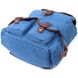 Місткий текстильний рюкзак, що закривається клапаном на магніт Vintage 22152 Блакитний 56788 фото 3