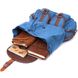 Місткий текстильний рюкзак, що закривається клапаном на магніт Vintage 22152 Блакитний 56788 фото 6