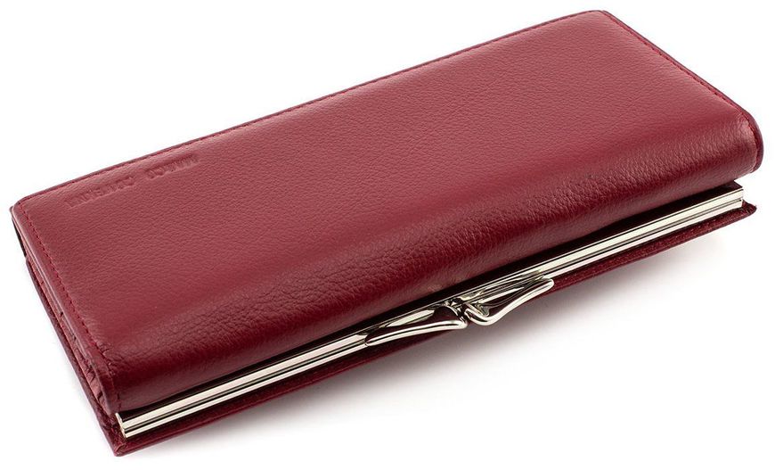 Бордовий шкіряний гаманець на магніті жіночий Marco coverna MC-1412-4 MC-1412-4 фото