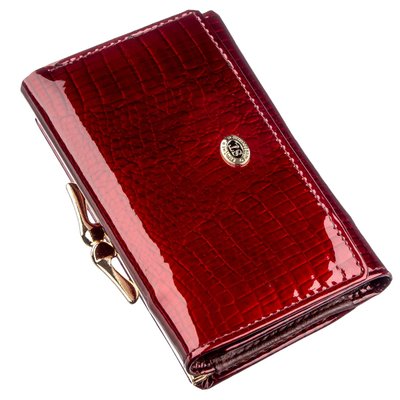 Класичний жіночий гаманець на кнопці ST Leather 18913 Бордовий 18913 фото