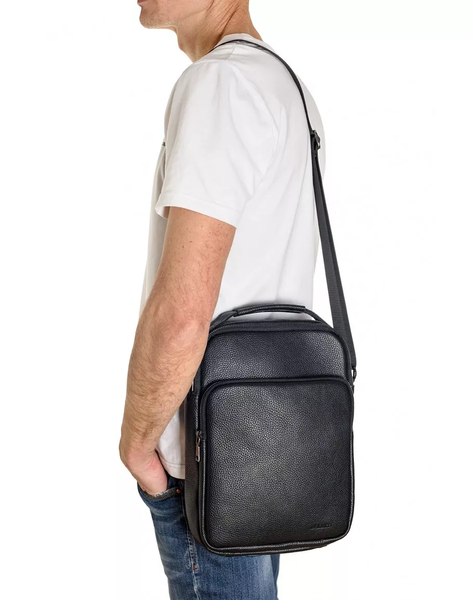 Вертикальная мужская кожаная сумка формата А4 REK-116-4-Flotar черная REK-116-4-Flotar фото