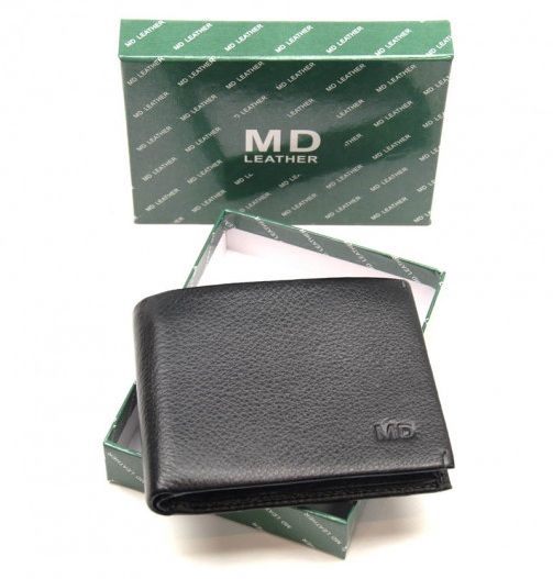 Чёрный кожаный зажим-портмоне MD Leather MD 555-10А MD 555-10А фото