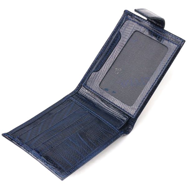 Гідний чоловічий гаманець з натуральної фактурної шкіри CANPELLINI 21515 Синій 21515 фото