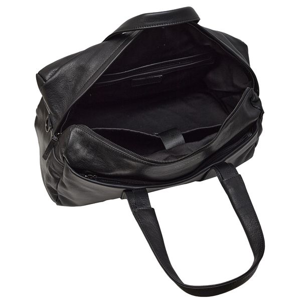 Чорна шкіряна дорожня сумка BOND 1137-101 1137-101 фото
