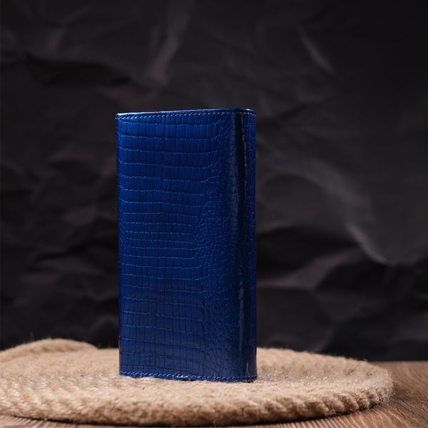 Стильный женский кошелек из лакированной кожи с визитницей ST Leather 19404 Синий 19404 фото