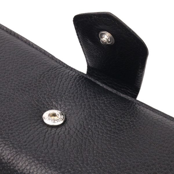 Стильний жіночий складаний гаманець з натуральної шкіри KARYA 21149 Чорний 21149 фото
