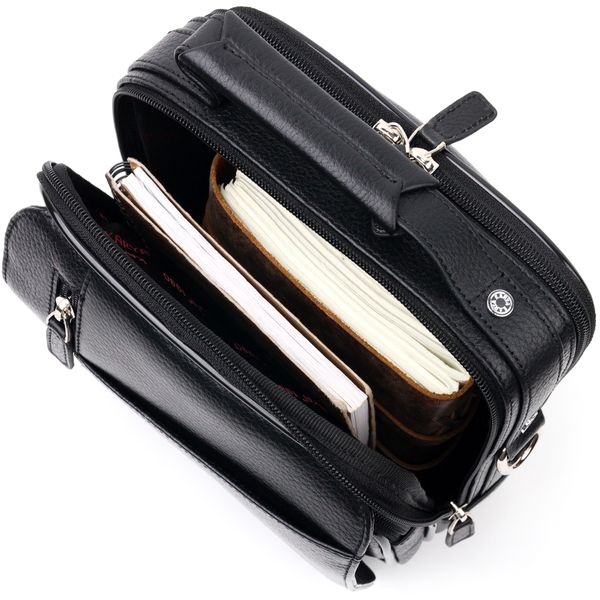 Стильная и практичная мужская сумка KARYA 20899 кожаная Черный 20899 фото