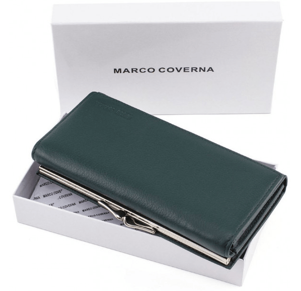 Зелений шкіряний гаманець Marco coverna MC-1412-7 MC-1412-7 фото
