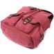 Зручний текстильний рюкзак, що закривається клапаном на магніт Vintage 22153 Бордовий 56789 фото 3