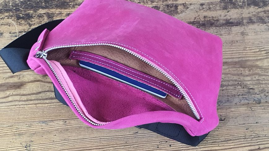 Жіноча шкіряна сумка на пояс бананка SGE RO 001 pink рожева RO 001 pink фото